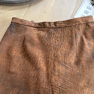 Brown Leather Skirt
